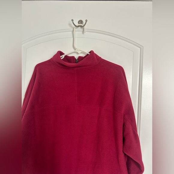 Lululemon Men's Red Oversized Quarter-Zip Fleece Sweater size large athletic - Picture 12 of 14